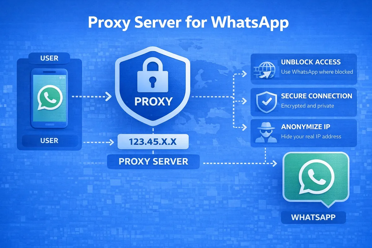 Proxy Server for WhatsApp: Which Proxies Are Suitable (Residential, Mobile, Datacenter) and Why